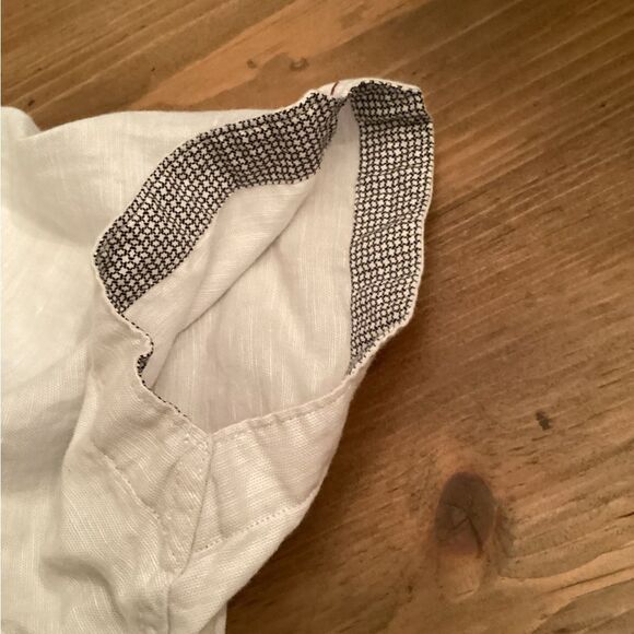 TED BAKER MENS 5. US XL GRAPHIT BUTTON FRONT COTTON LINEN SHORT SLEEVE SHIRT - Picture 8 of 11